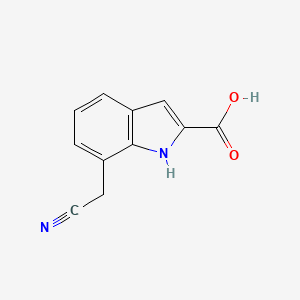 molecular formula C11H8N2O2 B8308111 7-(cyanomethyl)-1H-indole-2-carboxylic acid 