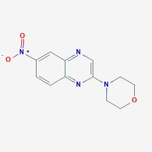 molecular formula C12H12N4O3 B8308140 2-Morpholino-6-nitroquinoxaline 