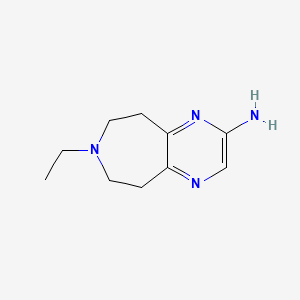 molecular formula C10H16N4 B8308143 2-Amino-7-ethyl-6,7,8,9-tetrahydro-5H-pyrazino[2,3-d]azepine 