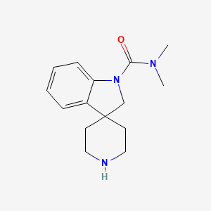 molecular formula C15H21N3O B8308156 N,N-dimethylspiro[indoline-3,4'-piperidine]-1-carboxamide 