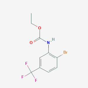 molecular formula C10H9BrF3NO2 B8308168 N-(2-bromo-5-trifluoromethylphenyl)carbamic acid ethyl ester 