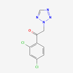 molecular formula C9H6Cl2N4O B8308185 1-(2,4-Dichlorophenyl)-2-tetrazol-2-yl-ethanone 