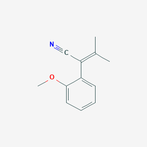 molecular formula C12H13NO B8308187 2-(2-Methoxy-phenyl)-3-methyl-but-2-ene nitrile 