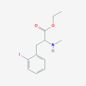 molecular formula C12H16INO2 B8308208 Ethyl 3-(2-iodophenyl)-2-methylaminopropionate 
