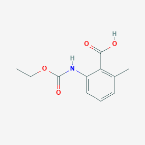 molecular formula C11H13NO4 B8308239 2-Ethoxycarbonylamino-6-methylbenzoic acid 
