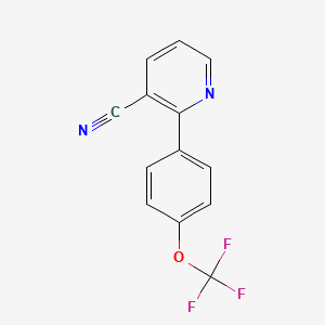 molecular formula C13H7F3N2O B8308248 4-Trifluoromethoxy-phenyl-nicotinonitrile 
