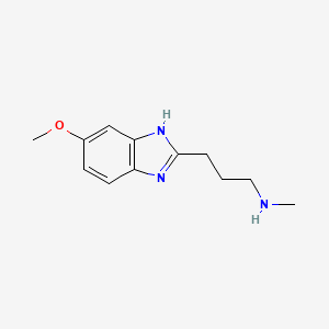 molecular formula C12H17N3O B8308291 [3-(6-Methoxy-1H-benzoimidazol-2-yl)-propyl]-methyl-amine 