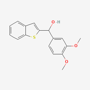 molecular formula C17H16O3S B8308337 a-(2-Benzo[b]thienyl)-3,4-dimethoxybenzyl alcohol 