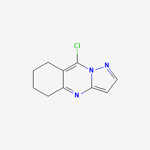 molecular formula C10H10ClN3 B8308343 9-Chloro-5,6,7,8-tetrahydro-pyrazolo[5,1-b]quinazoline 