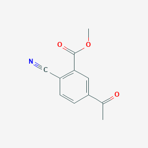 molecular formula C11H9NO3 B8308468 5-Acetyl-2-cyano-benzoic acid methyl ester 