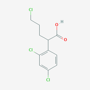 molecular formula C11H11Cl3O2 B8308476 5-Chloro-2-(2,4-dichlorophenyl)pentanoic acid CAS No. 1235492-77-9