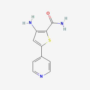 molecular formula C10H9N3OS B8308530 3-Amino-5-(pyridin-4-yl)thiophene-2-carboxamide 