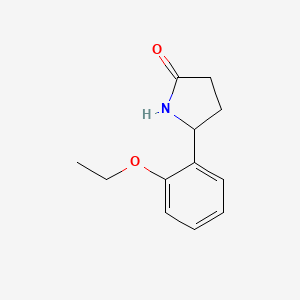 molecular formula C12H15NO2 B8308556 5-(2-Ethoxyphenyl)pyrrolidin-2-one 