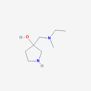 molecular formula C8H18N2O B8308606 3-(N-ethyl-N-methyl-aminomethyl)-3-hydroxy-pyrrolidine 
