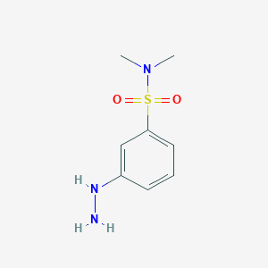 molecular formula C8H13N3O2S B8308646 3-hydrazino-N,N-dimethyl-benzenesulfonamide 