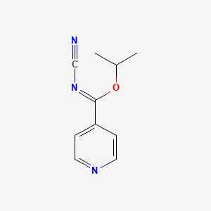 molecular formula C10H11N3O B8308662 Isopropyl N-cyano-4-pyridinecarboximidate 