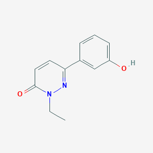 molecular formula C12H12N2O2 B8308674 6-(3-hydroxyphenyl)-2-ethyl-3(2H)-pyridazinone 