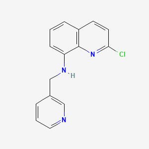 molecular formula C15H12ClN3 B8308676 2-chloro-N-(pyridin-3-ylmethyl)quinolin-8-amine 