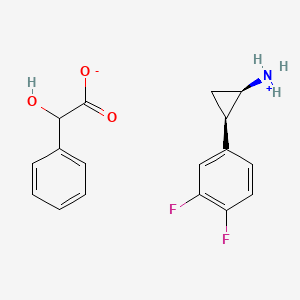 molecular formula C17H17F2NO3 B8308681 trans-(1r,2s)-2-(3,4-Difluorophenyl)cyclopropanaminium (2r)-2-hydroxy-2-phenylethanoate 