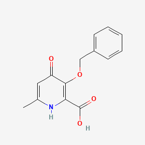 molecular formula C14H13NO4 B8308683 3-Benzyloxy-6-methyl-4-oxo-1,4-dihydro-pyridine-2-carboxylic acid 