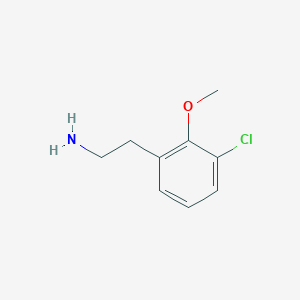 molecular formula C9H12ClNO B8308709 2-(3-Chloro-2-methoxyphenyl)ethanamine 