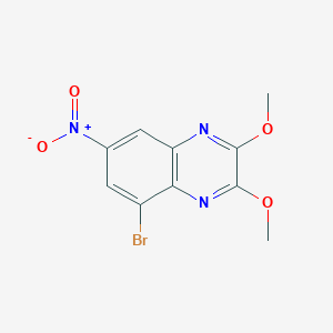 molecular formula C10H8BrN3O4 B8308719 5-Bromo-2,3-dimethoxy-7-nitro-quinoxaline 