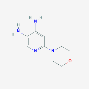 molecular formula C9H14N4O B8308733 6-Morpholinopyridine-3,4-diamine 