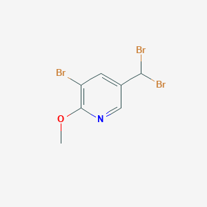 molecular formula C7H6Br3NO B8308740 3-Bromo-5-dibromomethyl-2-methoxy-pyridine CAS No. 1219936-54-5