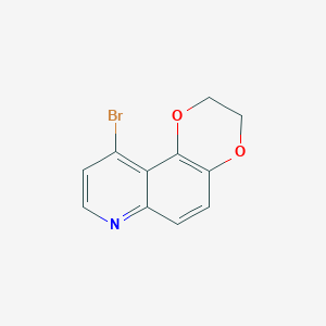 molecular formula C11H8BrNO2 B8308748 10-Bromo-2,3-dihydro-[1,4]dioxino[2,3-f]quinoline 