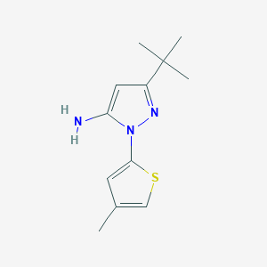 molecular formula C12H17N3S B8308767 3-tert-Butyl-1-(4-methylthiophen-2-yl)-1H-pyrazol-5-amine 