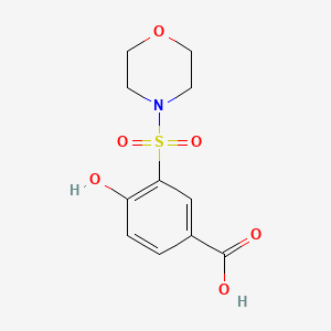 molecular formula C11H13NO6S B8308781 4-Hydroxy-3-(morpholine-4-sulfonyl)-benzoic acid 