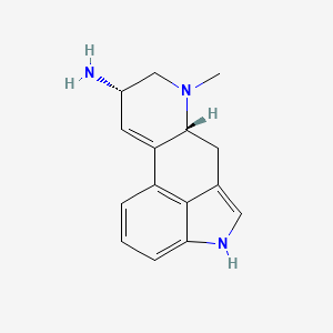 molecular formula C15H17N3 B8308785 9,10-Didehydro-6-methylergolin-8alpha-amine CAS No. 58084-48-3