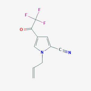molecular formula C10H7F3N2O B8308794 1-allyl-4-(2,2,2-trifluoro-acetyl)-1H-pyrrole-2-carbonitrile 