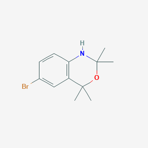 molecular formula C12H16BrNO B8308796 6-bromo-2,2,4,4-tetramethyl-1,4-dihydro-2H-3,1-benzoxazine 
