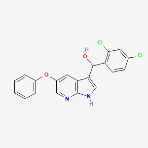 (2,4-dichloro-phenyl)-(5-phenoxy-1H-pyrrolo[2,3-b]pyridin-3-yl)-methanol