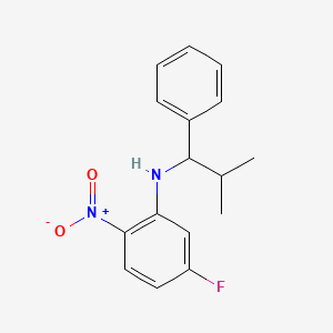 molecular formula C16H17FN2O2 B8308898 5-Fluoro-n-(2-methyl-1-phenylpropyl)-2-nitrobenzenamine 