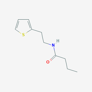 molecular formula C10H15NOS B8308909 2-(2-Butyramido-ethyl)-thiophene 