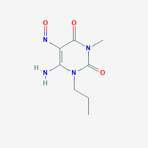 molecular formula C8H12N4O3 B8308911 6-Amino-3-methyl-5-nitroso-1-n-propyluracil 