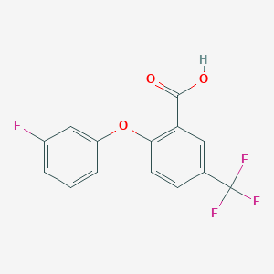 molecular formula C14H8F4O3 B8308961 2-(3-Fluorophenyloxy)-5-trifluoromethylbenzoic acid 