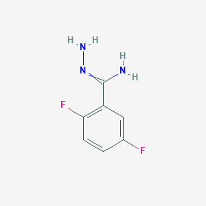 molecular formula C7H7F2N3 B8308983 2,5-Difluorobenzimido-hydrazide 