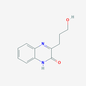 molecular formula C11H12N2O2 B8309003 3-(3-Hydroxy propyl) 1,2-dihydro 2-oxo quinoxaline 