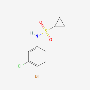 molecular formula C9H9BrClNO2S B8309011 N-(4-bromo-3-chlorophenyl)cyclopropanesulfonamide 