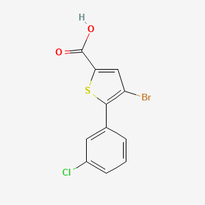 molecular formula C11H6BrClO2S B8309036 4-Bromo-5-(3-chlorophenyl)thiophene-2-carboxylic acid 
