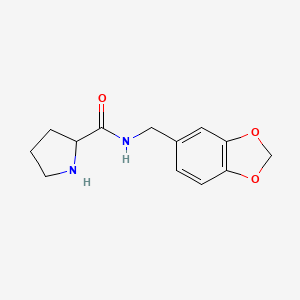 Pyrrolidine-2-carboxylic acid (benzo[1,3]dioxol-5-ylmethyl)-amide