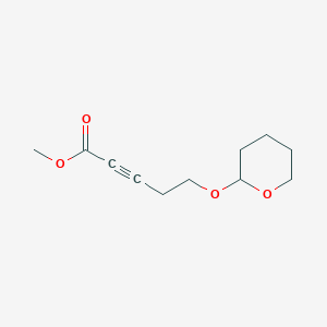 molecular formula C11H16O4 B8309047 methyl 5-(tetrahydro-2H-pyran-2-yloxy)-2-pentynoate 