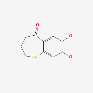 molecular formula C12H14O3S B8309059 7,8-dimethoxy-3,4-dihydro-1-benzothiepin-5(2H)-one 