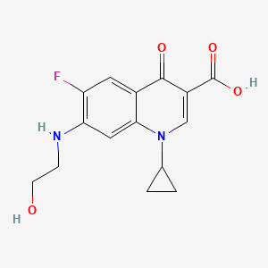 1-Cyclopropyl-6-fluoro-7-(2-hydroxyethylamino)-4-oxo-quinoline-3-carboxylic acid