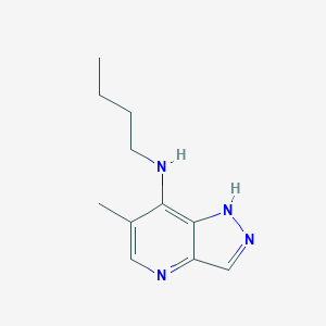 molecular formula C11H16N4 B8309079 1h-Pyrazolo[4,3-b]pyridin-7-amine,n-butyl-6-methyl- 