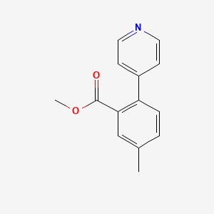 molecular formula C14H13NO2 B8309150 Methyl 5-methyl-2-(pyridin-4-yl)benzoate 