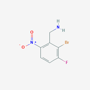 (2-Bromo-3-fluoro-6-nitrophenyl)methylamine